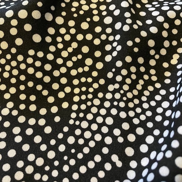 Milano Tiny Black/White Polka Dot Wrap Blouse - Size XL - Picture 5 of 9